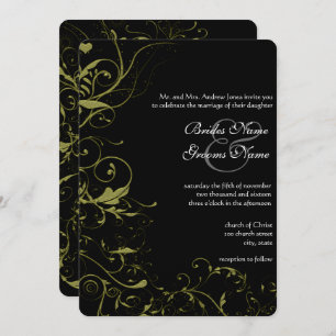Invitación Boda de Aves y Baños de Oro