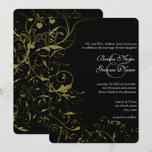 Invitación Boda de Aves y Baños de Oro