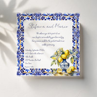 Boda de azulejos azules de Amalfi