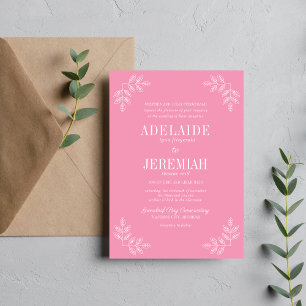 Invitación Boda de Ballet Floral Simplicidad 2