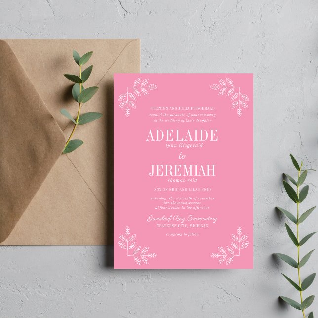 Invitación Boda de Ballet Floral Simplicidad 2 (Subido por el creador)