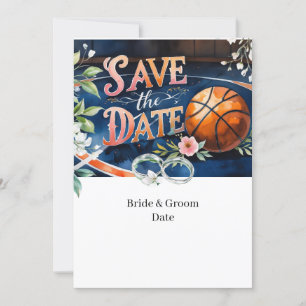 Invitación Boda de baloncesto SAVE THE FATE