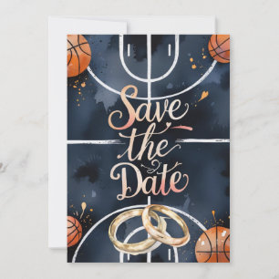 Invitación Boda de baloncesto SAVE THE FATE