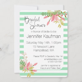 Invitación Boda de banda floral personalizado | Bridal Shower