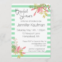Invitación Boda de banda floral personalizado | Bridal Shower