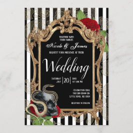 Invitación Boda de banda negra gótica de Victoria