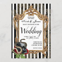 Invitación Boda de banda negra gótica de Victoria