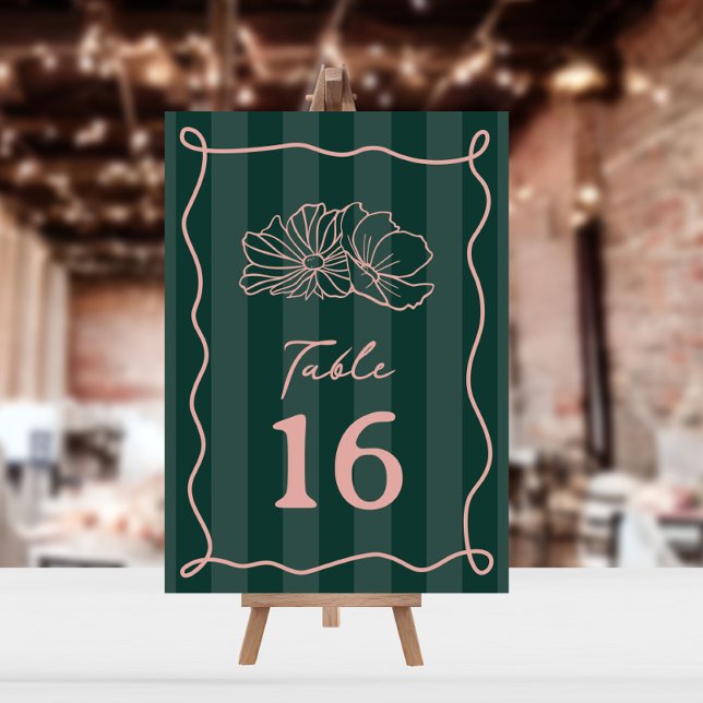 Invitación Boda de banda verde de flores (Subido por el creador)