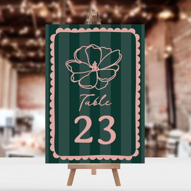 Invitación Boda de banda verde de flores (Subido por el creador)