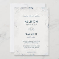 Boda de bandeja de tinta azul gris personalizado