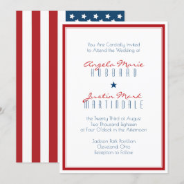 Invitación BODA de Bandera Patriótica de los Estados Unidos 2
