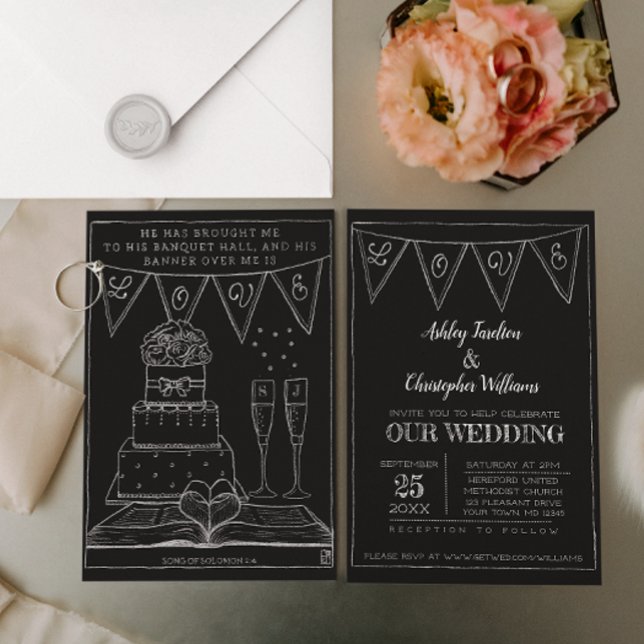 Invitación Boda de banner de Chalk (Subido por el creador)