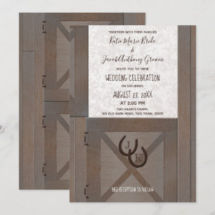Invitación Boda de barra de puertas estables