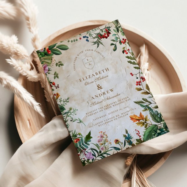 Invitación Boda de baya botánica colorida (Subido por el creador)