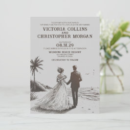 Invitación Boda de Beach Couple