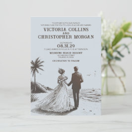 Invitación Boda de Beach Couple