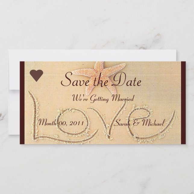 Invitación Boda de Beach Love (Anverso)