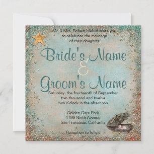 Invitación Boda de Beach Seashells