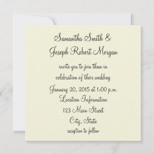 Invitación Boda de Beige Sólido