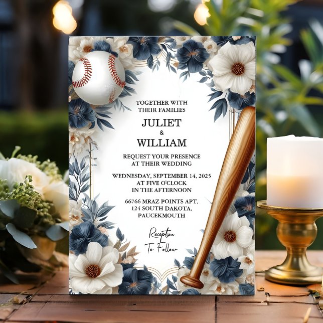 Invitación Boda de Béisbol de Campeón de Campo de Ball (Subido por el creador)