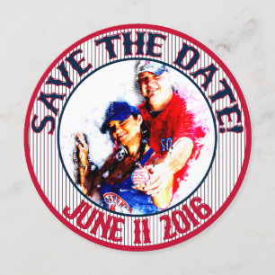 Invitación Boda de béisbol Save-The Date-HOWARD,Opción 4