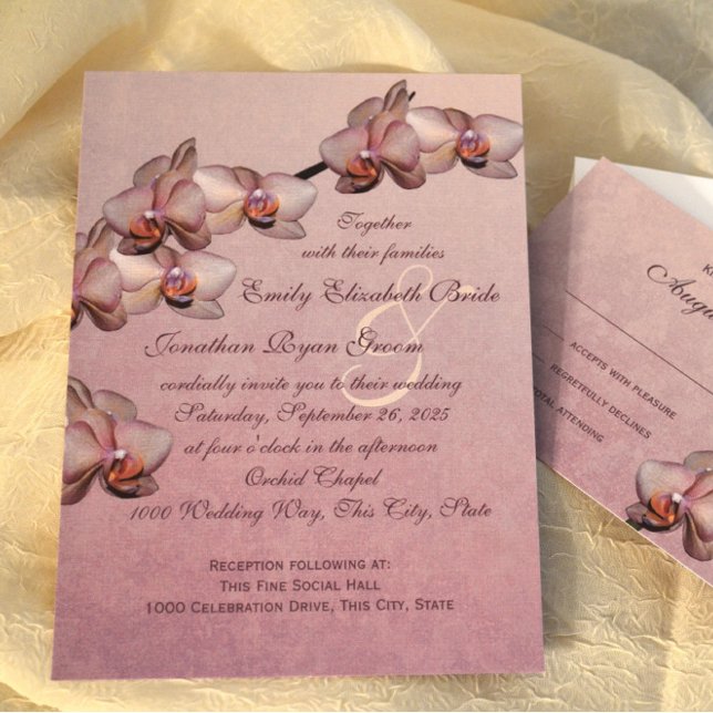 Invitación Boda de Belleza Orquídea (Subido por el creador)