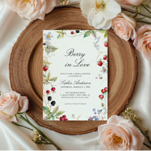 Invitación Boda de Berry Enamorada Elegante Floral