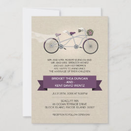 Invitación Boda de bicicleta de ciruela falsa