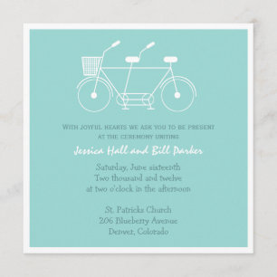 Invitación Boda de bicicleta tándem