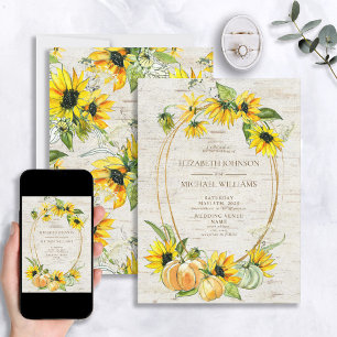 Invitación Boda de Birch de la Calabaza Rusa de Giro