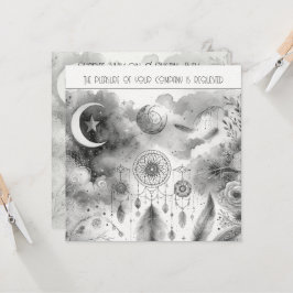 Invitación Boda de Black White Celestial Moon Dream Catcher