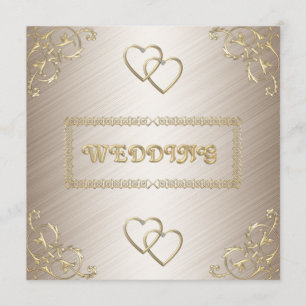 Invitación Boda de blanco con gotas de oro