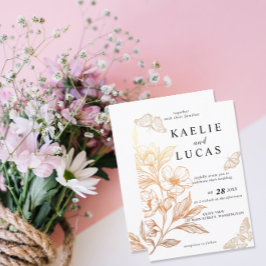 Invitación boda De "Blooms De Oro"