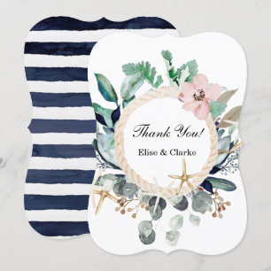 Invitación Boda de Blooms Náuticos de Marina Gracias Cartas