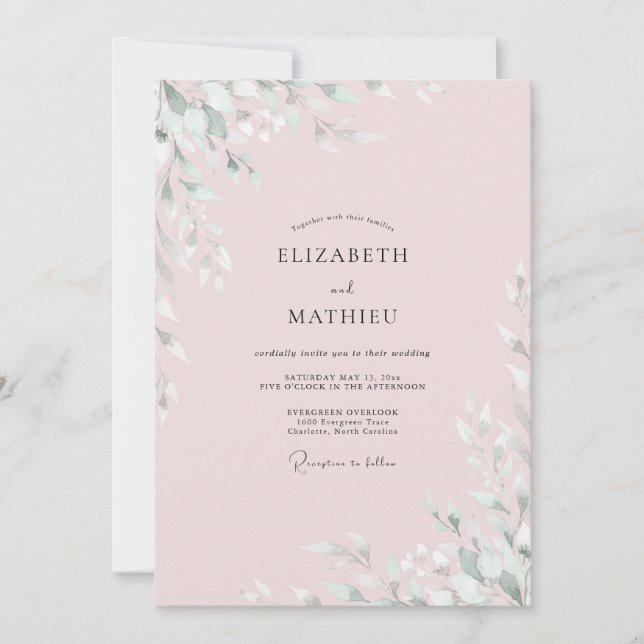 Invitación Boda de bloque pintado de cobalto (Anverso)