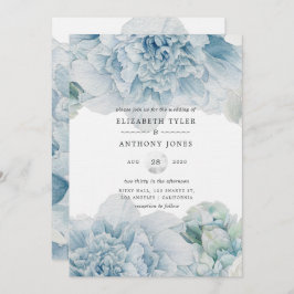 Invitación Boda de Blue Peonies