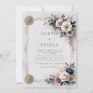 Invitación Boda de Blush Ivory Filigree