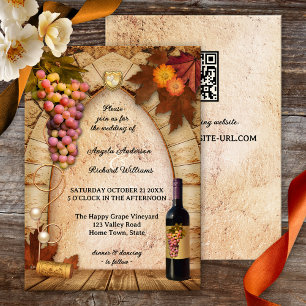 Invitación Boda de bodega o viña rústica