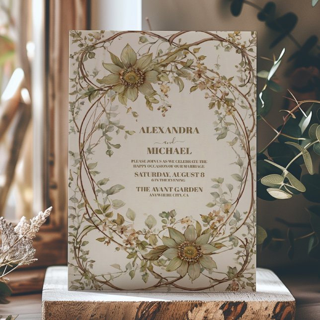 Invitación Boda de Bohemia Neutral de la Tierra (Subido por el creador)