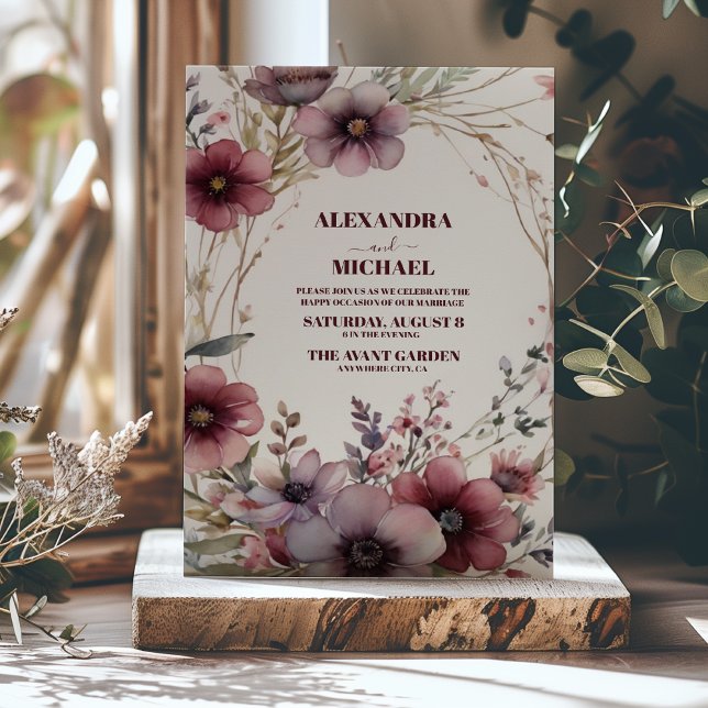 Invitación Boda de Boho Fall Wildflower (Subido por el creador)