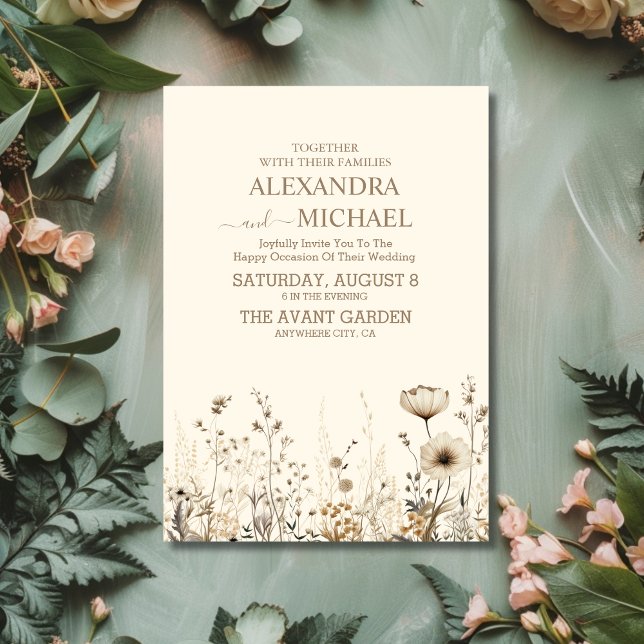 Invitación Boda de Boho Fall Wildflower (Subido por el creador)
