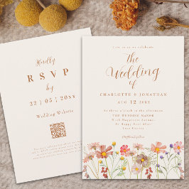 Invitación Boda de Boho Fall Wildflower