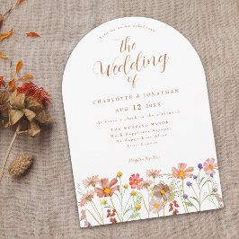 Invitación Boda de Boho Fall Wildflower