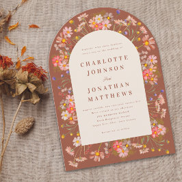 Invitación Boda de Boho Fall Wildflower