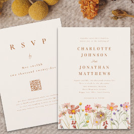 Invitación Boda de Boho Fall Wildflower