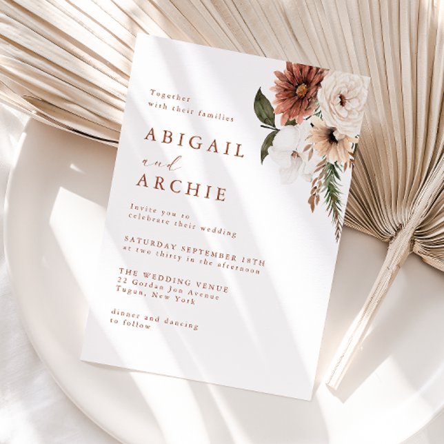 Invitación Boda de Boho Mínimo Moderno (Subido por el creador)