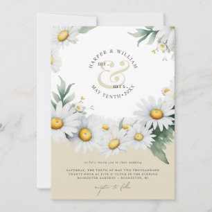 Invitación Boda de boho moderno monogramado único