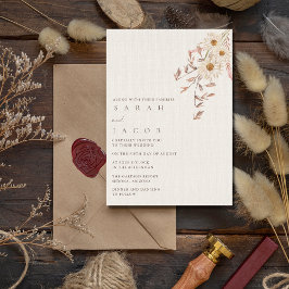 Invitación Boda de Boho Wildflower Bohemiano ruso