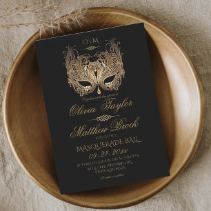 Invitación Boda de bolas de mascarada