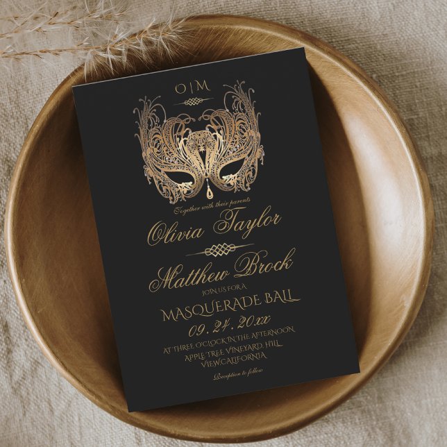 Invitación Boda de bolas de mascarada (Subido por el creador)